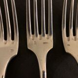 5 old table forks in silver metal Félix Frères