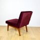 Vintage loft armchair 70s vintage burgundy wine velvet