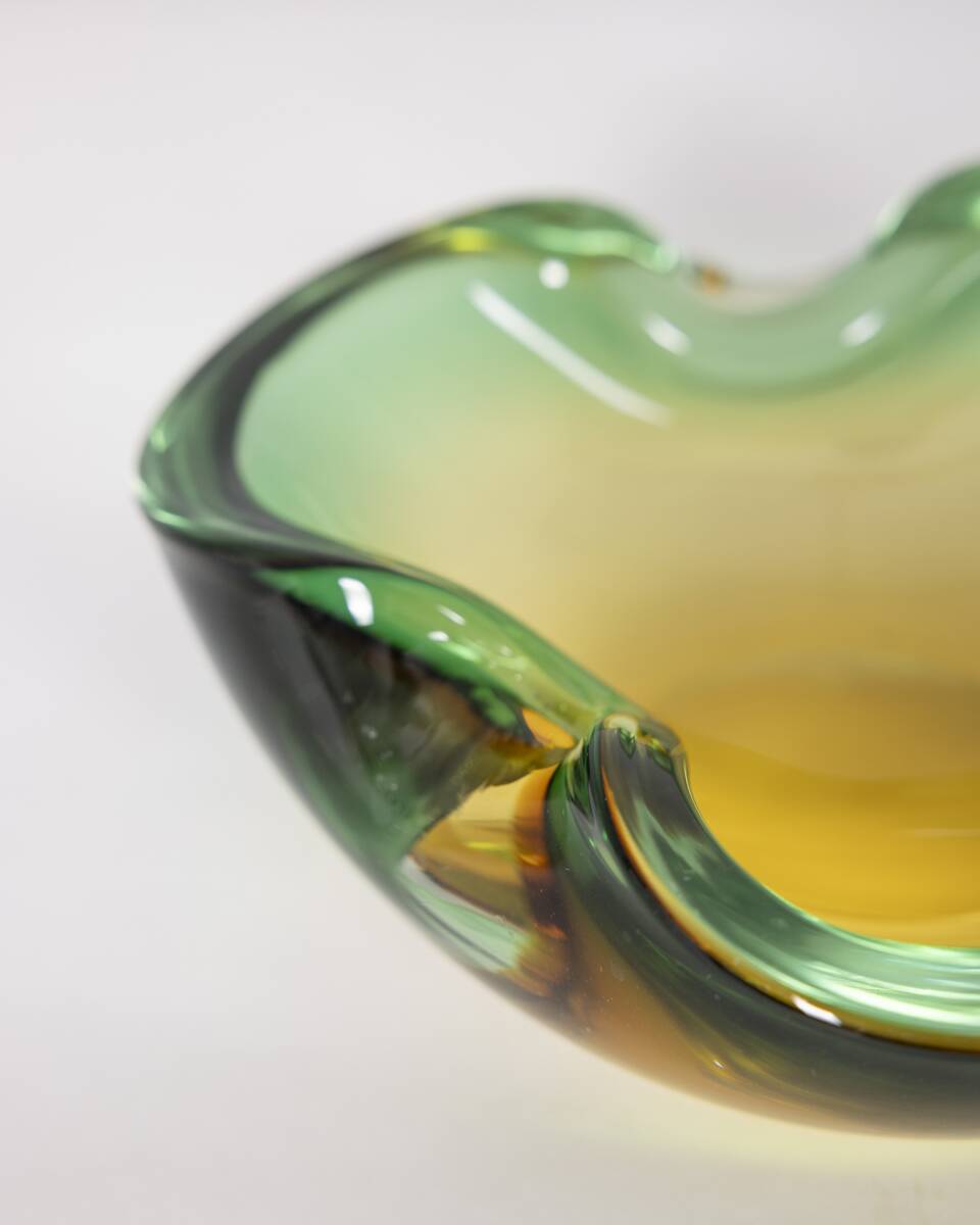 Vintage 1970s Murano glass submerged Italian design emptier tray