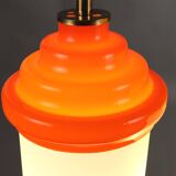 Original vintage glass and aluminum lamp from Italy, dating from the 1960s