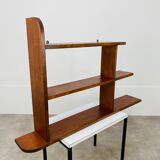 Wall shelf asymmetrical wood vintage 50s