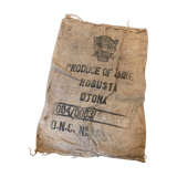 Robusta Zaire coffee bag leopard head burlap