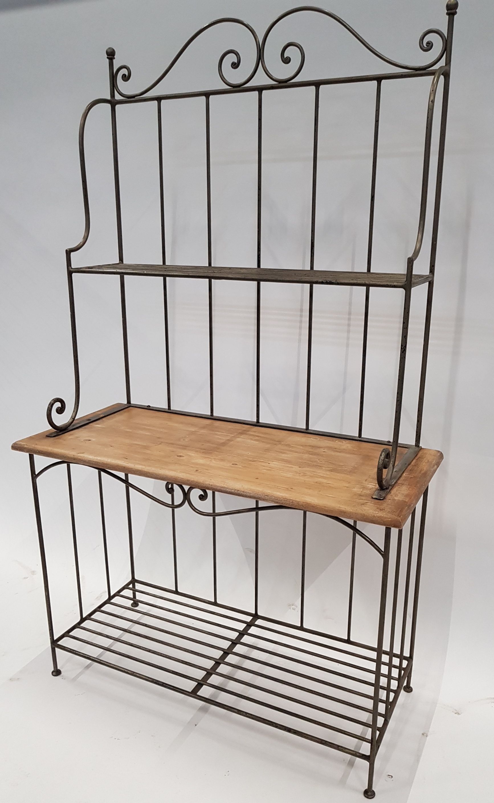 Bakery shelf wood and metal
