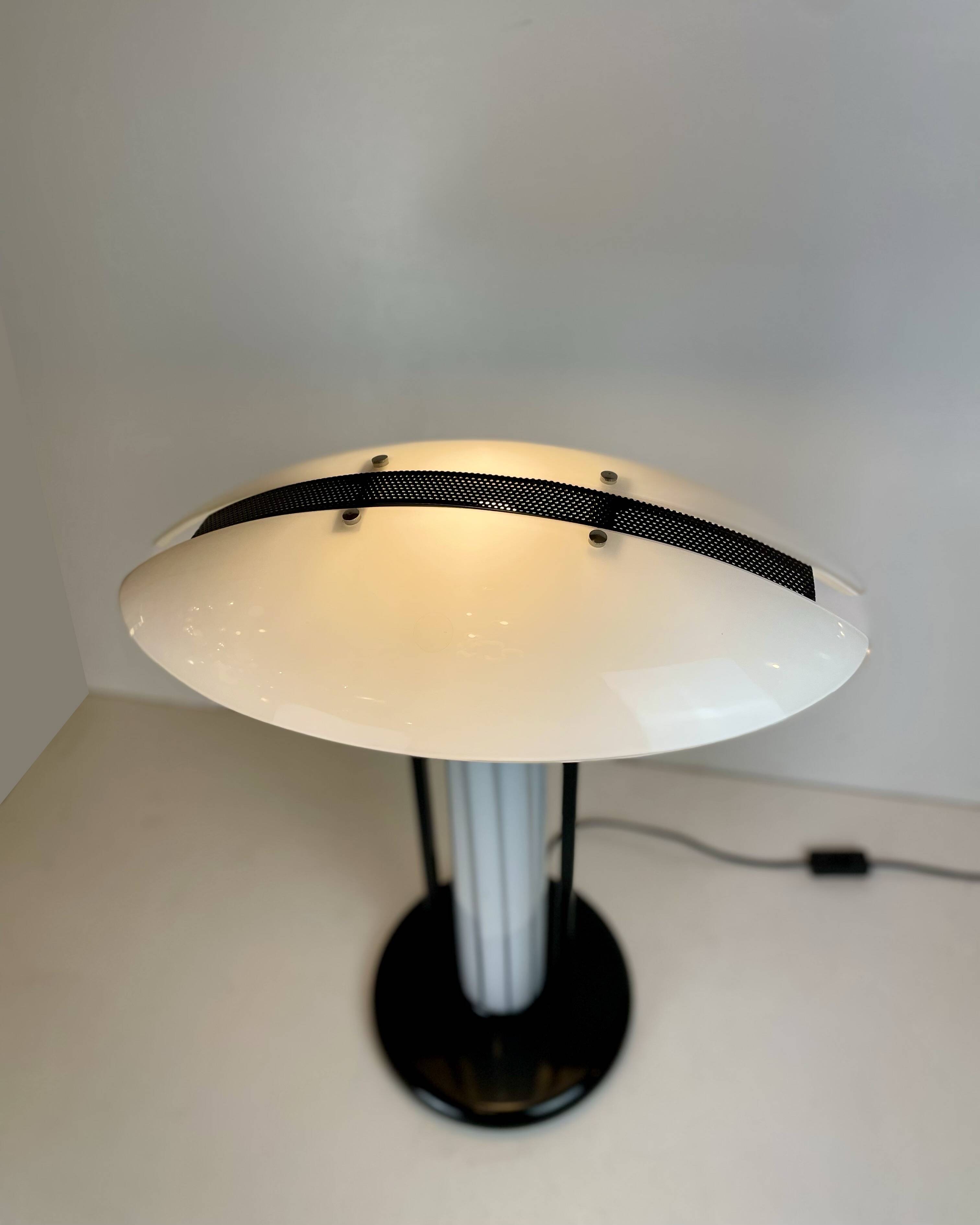 Post-Modern B&W Murano Table Lamps, 1980s