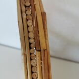 Rattan and bamboo serving tray