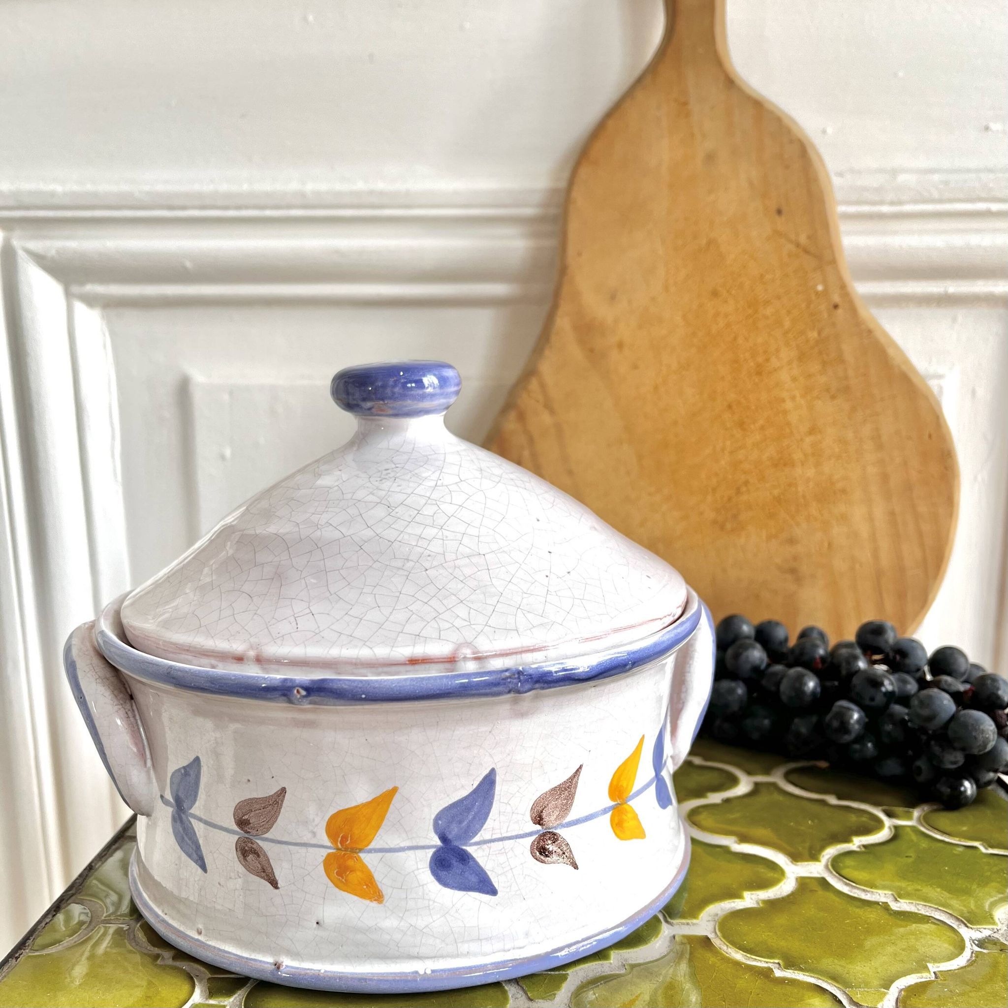 Old vegetable soup tureen
