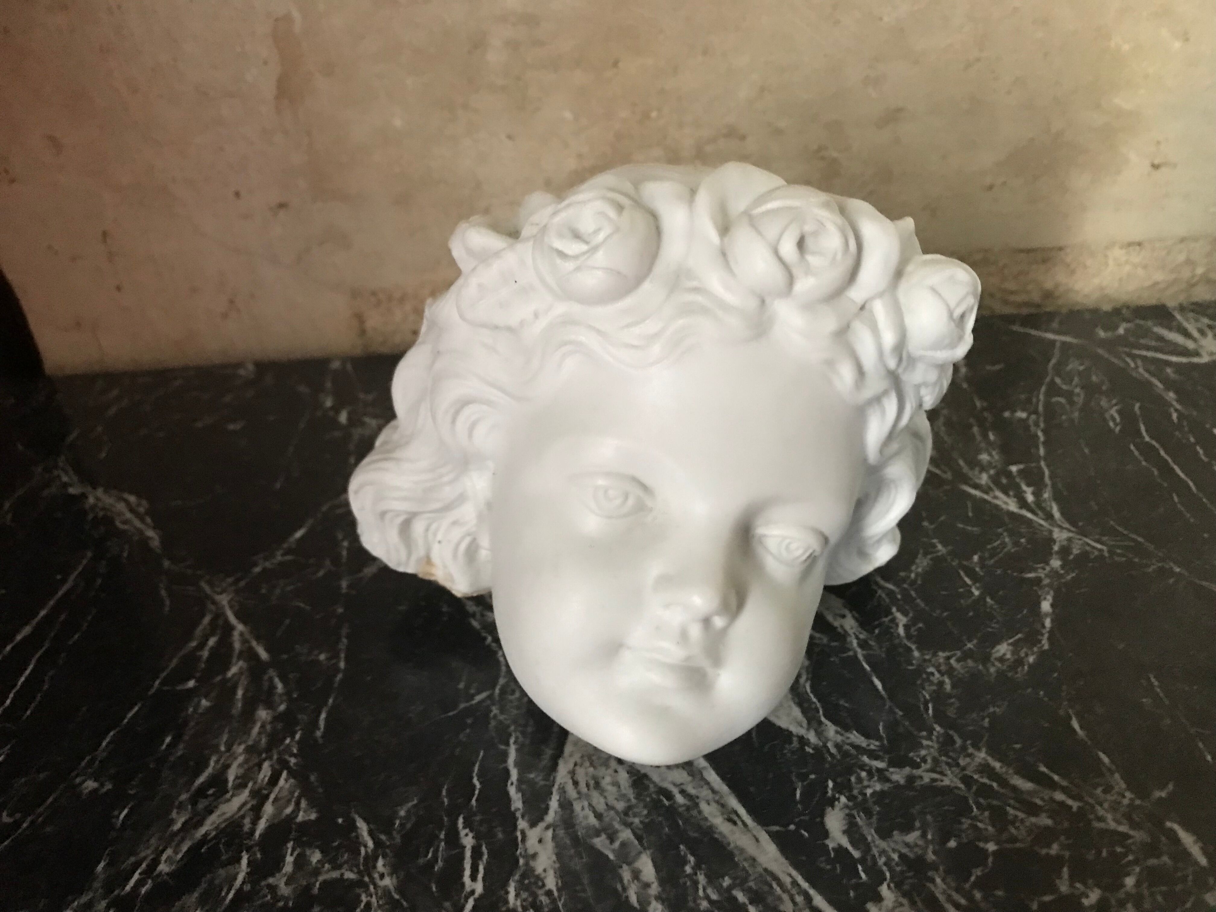 Child's head in biscuit