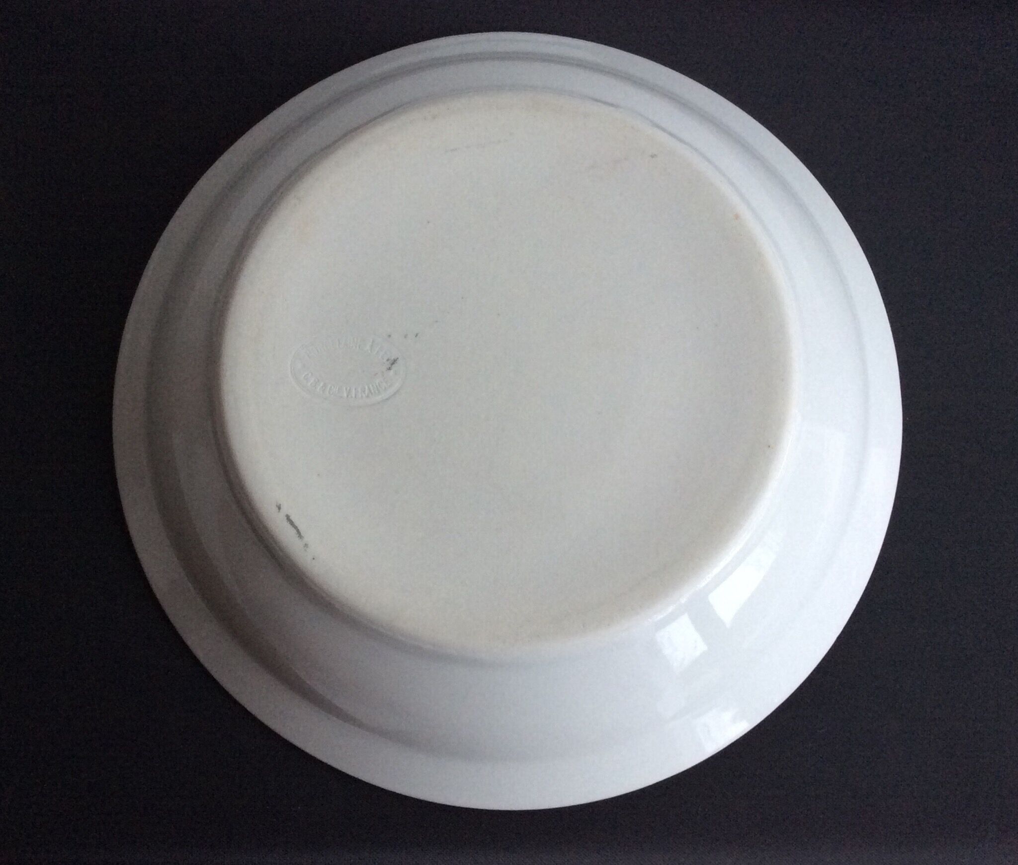 Hollow porcelain dish with fires C.B & Cie V.FRANCE