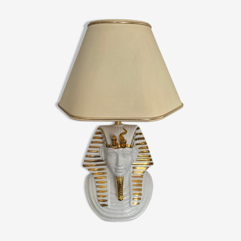 Lampe Pharaon des années 70 en céramique emaillée