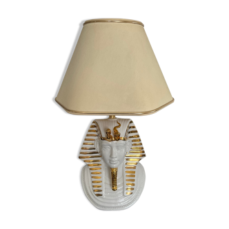 Lampe Pharaon des années 70 en céramique emaillée