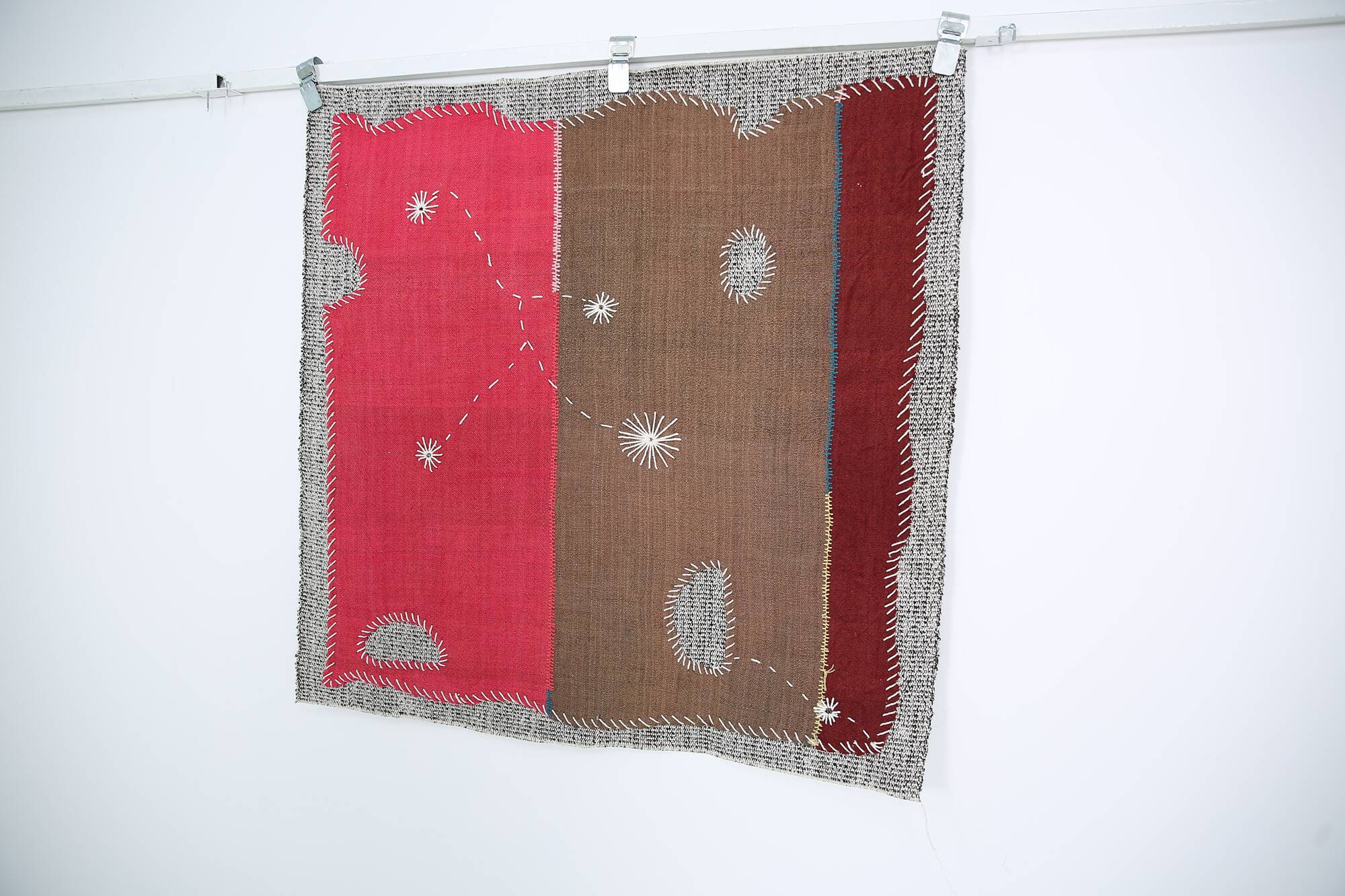 Dusty Pink Moroccan Wall Hanging, Handmade Wool Wall Hanging, 106x106