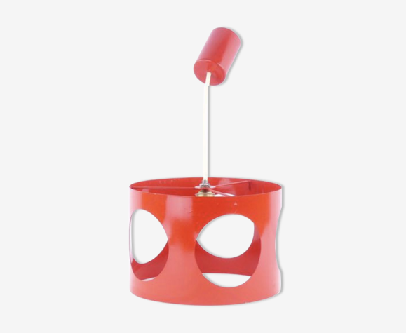 Vintage 70 metal suspension painted red