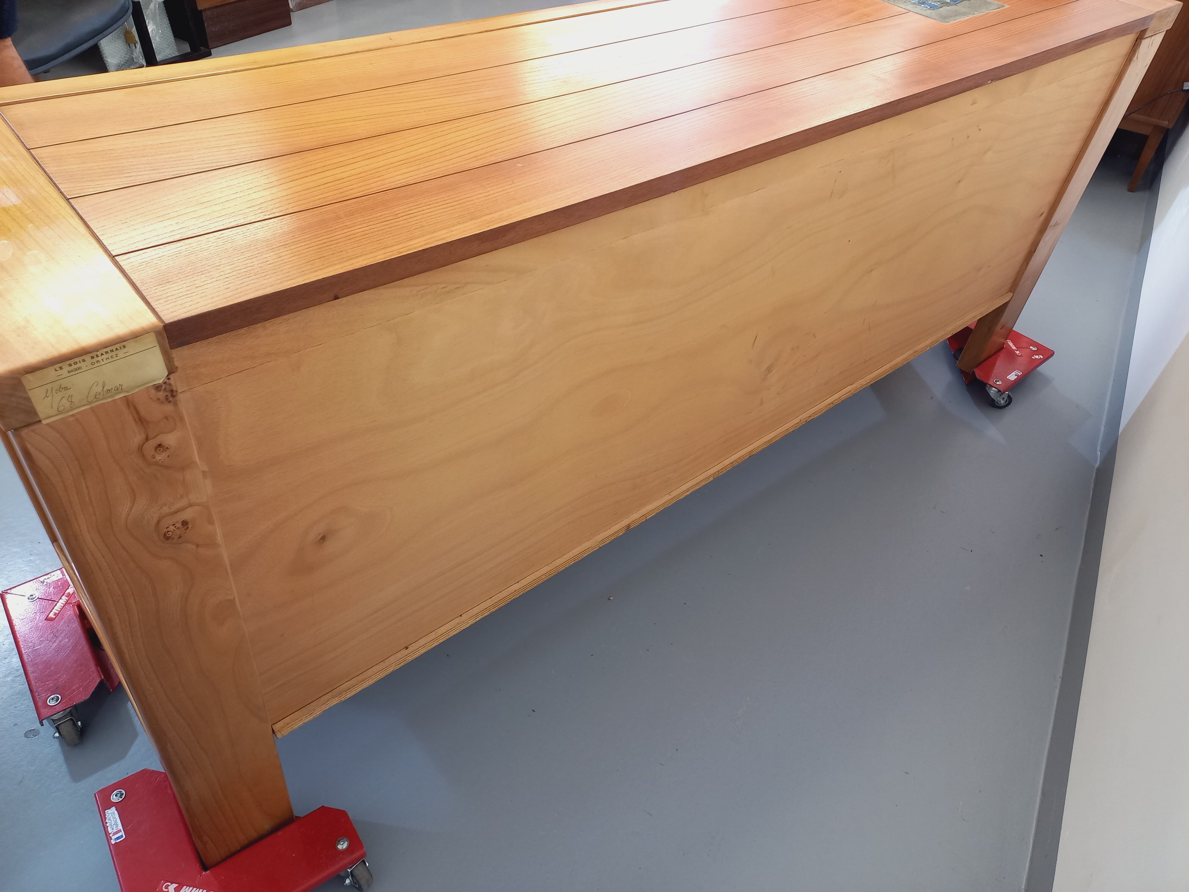 Vintage Maison Regain sideboard in solid elm from the 70s
