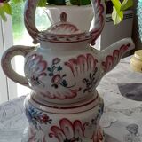 earthenware coffee maker and coffee heater signed