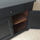 Antique black solid wood sideboard