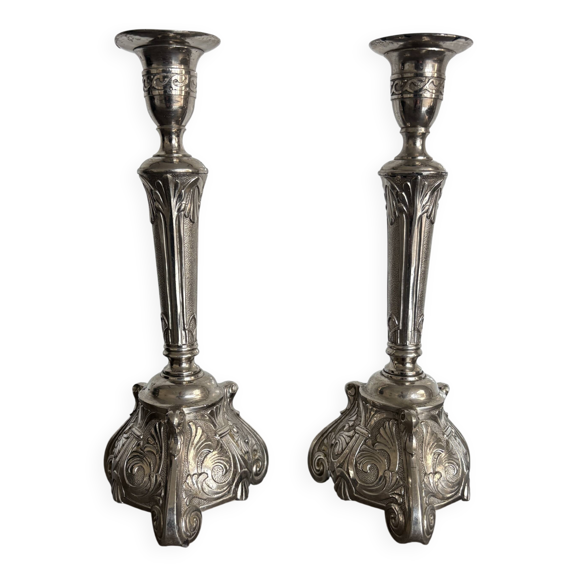Pair of antique candlesticks