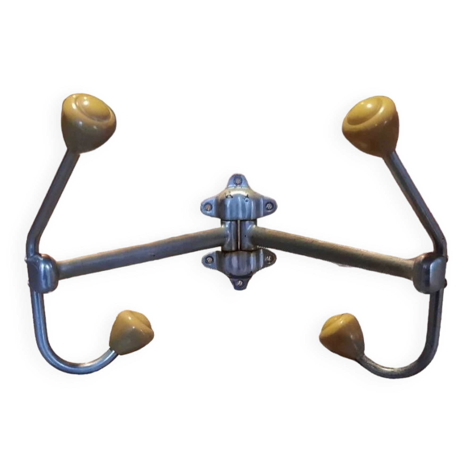 Wall coat rack with 2 hooks