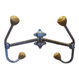 Wall coat rack with 2 hooks