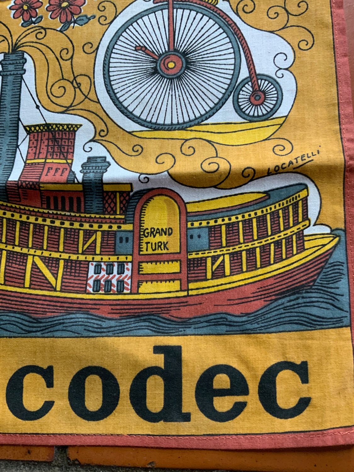 Torchon calendar 1975 grocery store Codec