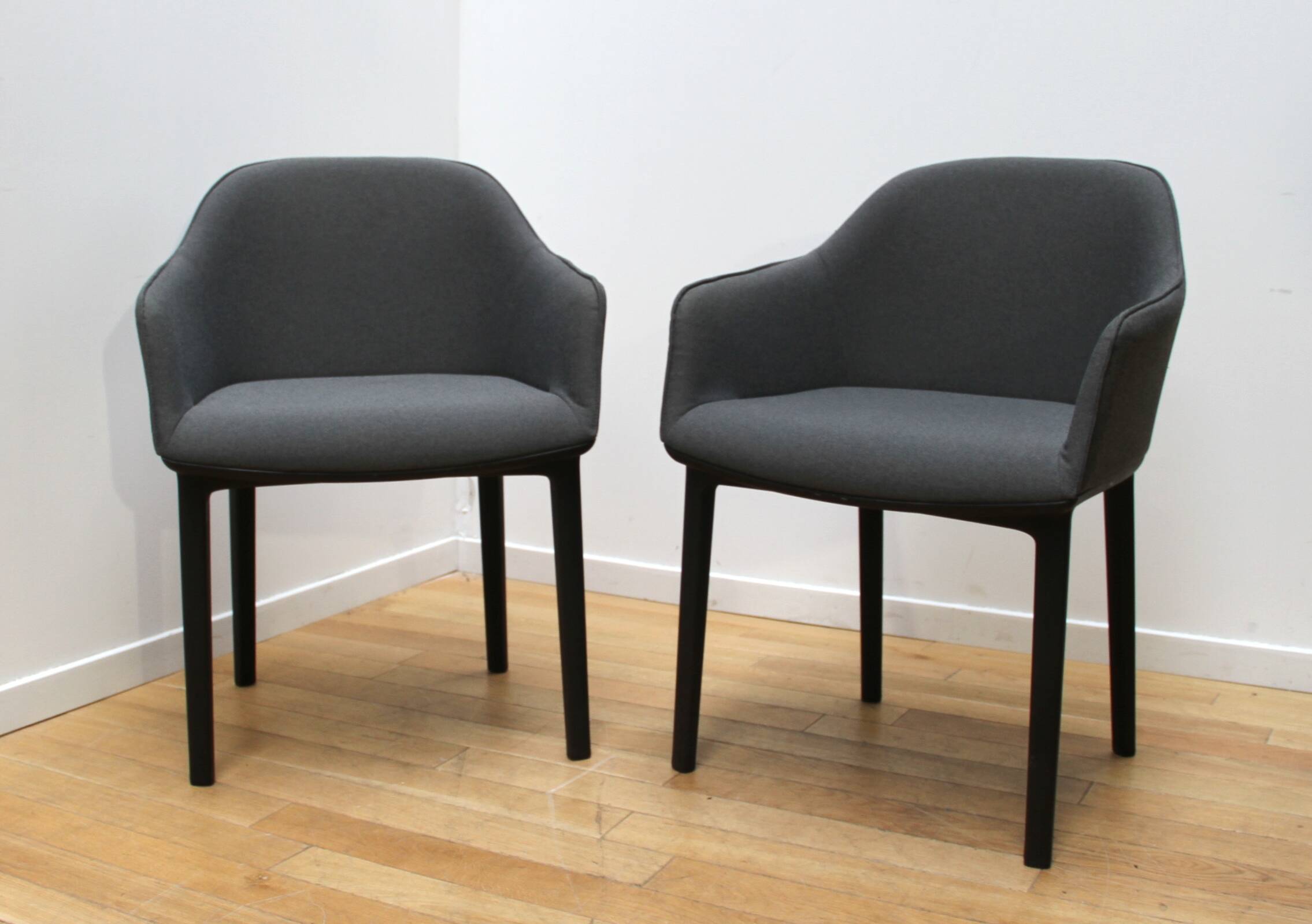 Pair of Bouroullec Softshell armchairs, Vitra