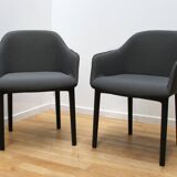 Pair of Bouroullec Softshell armchairs, Vitra