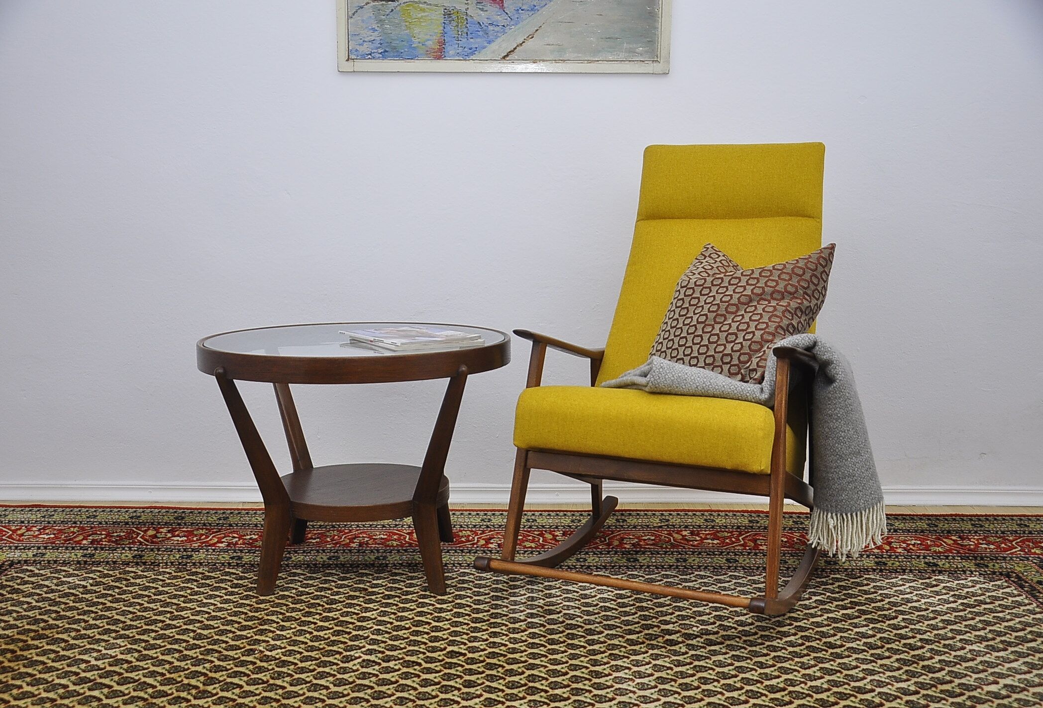 Yellow rocking chair, 1960s
