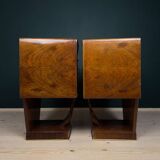 Vintage wooden bedside tables, Italy, 1950s, set of 2.