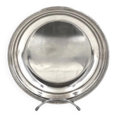Christofle Perles round hollow plate, bowl, silver-plated salad bowl, excellent condition.