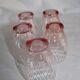 5 Old pink striped glasses