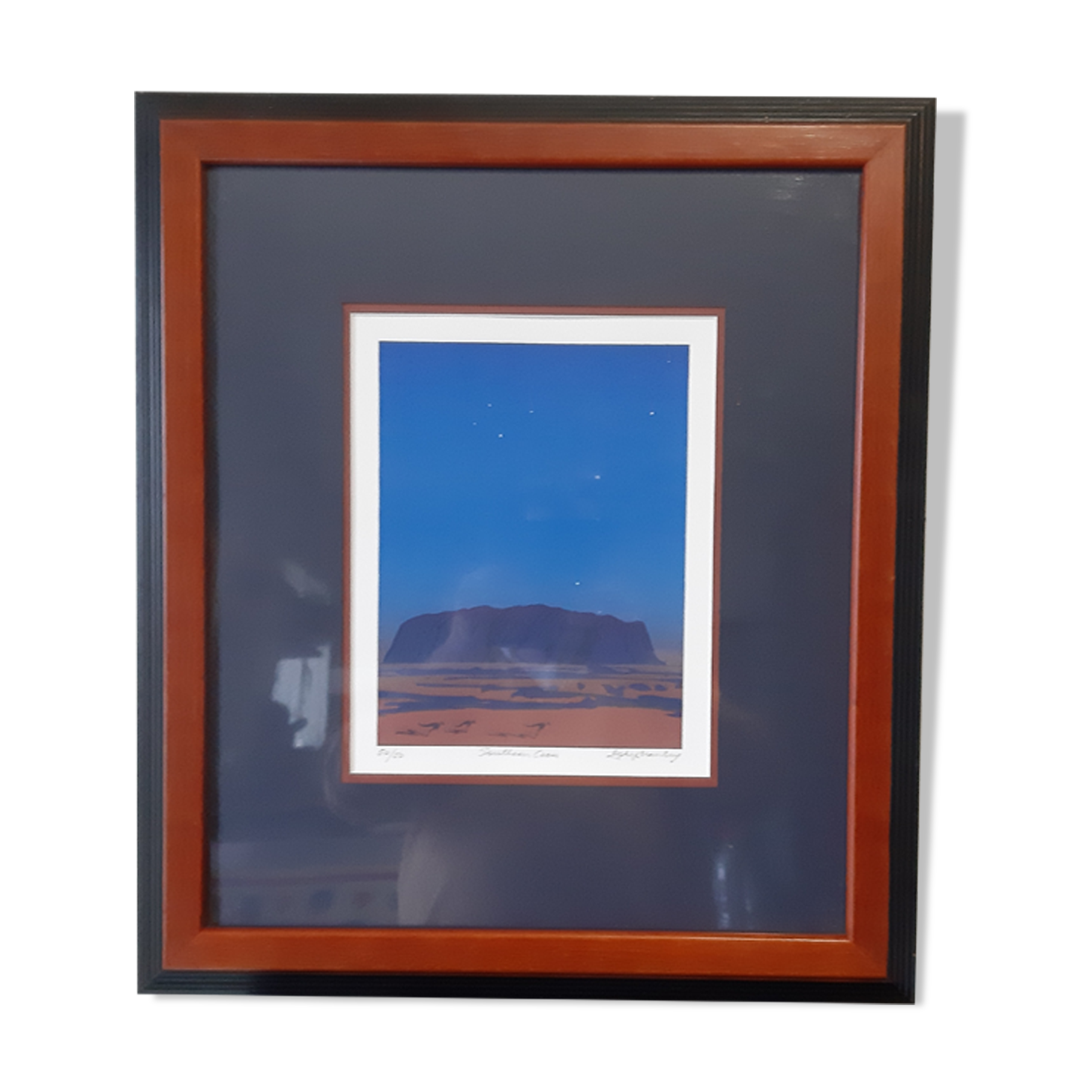 Engraving Signed by Aschley Manluy " Southern Cross "