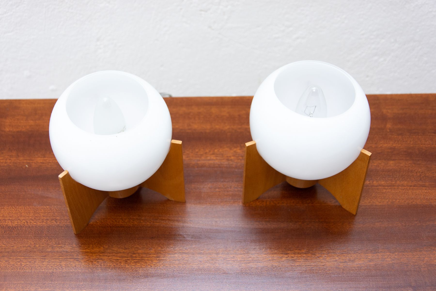 Table lamps Drevo Humpolec, Czechoslovakia, 1970