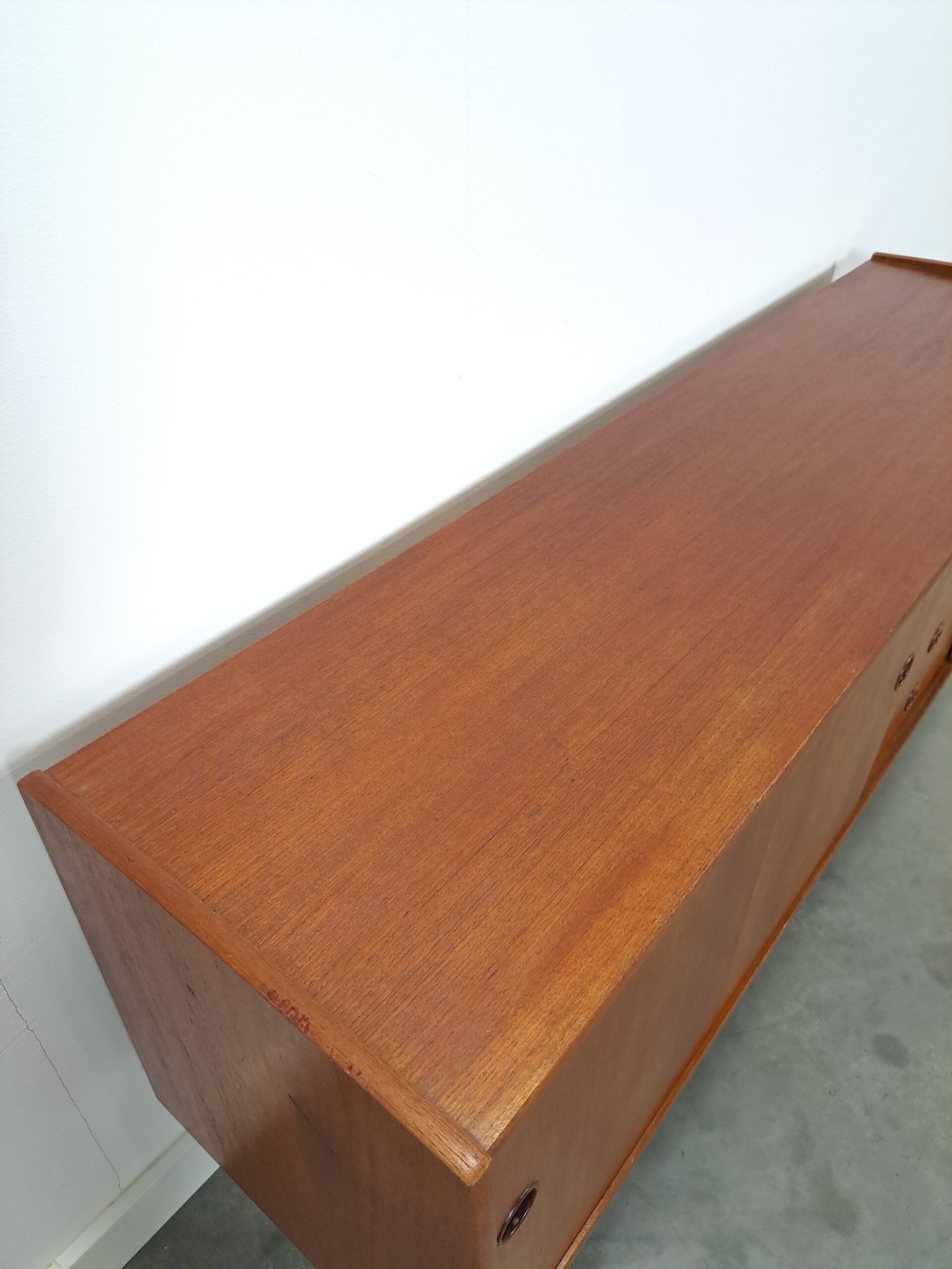 Teak veneer sideboard with drawers from Sweden