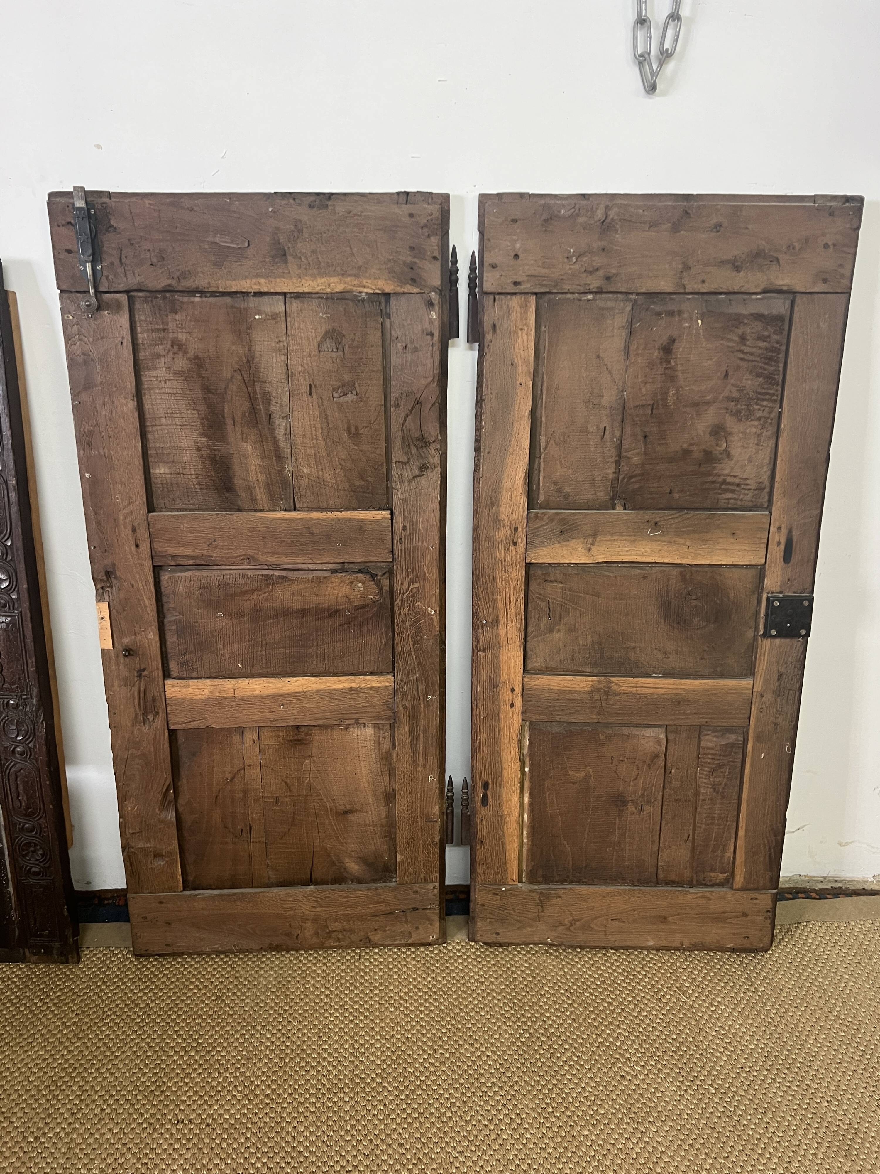 Pair of vintage Breton cabinet doors