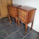Pair of Louis XV style bedside tables in cherry wood