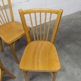 Set of 4 Baumann bistro chairs model 153 stamped 1981.