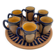 Cider service, Odetta HB Quimper, mugs and tray