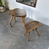 Pair of elm side tables