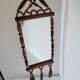 Miroir bohème vintage en perles de bois