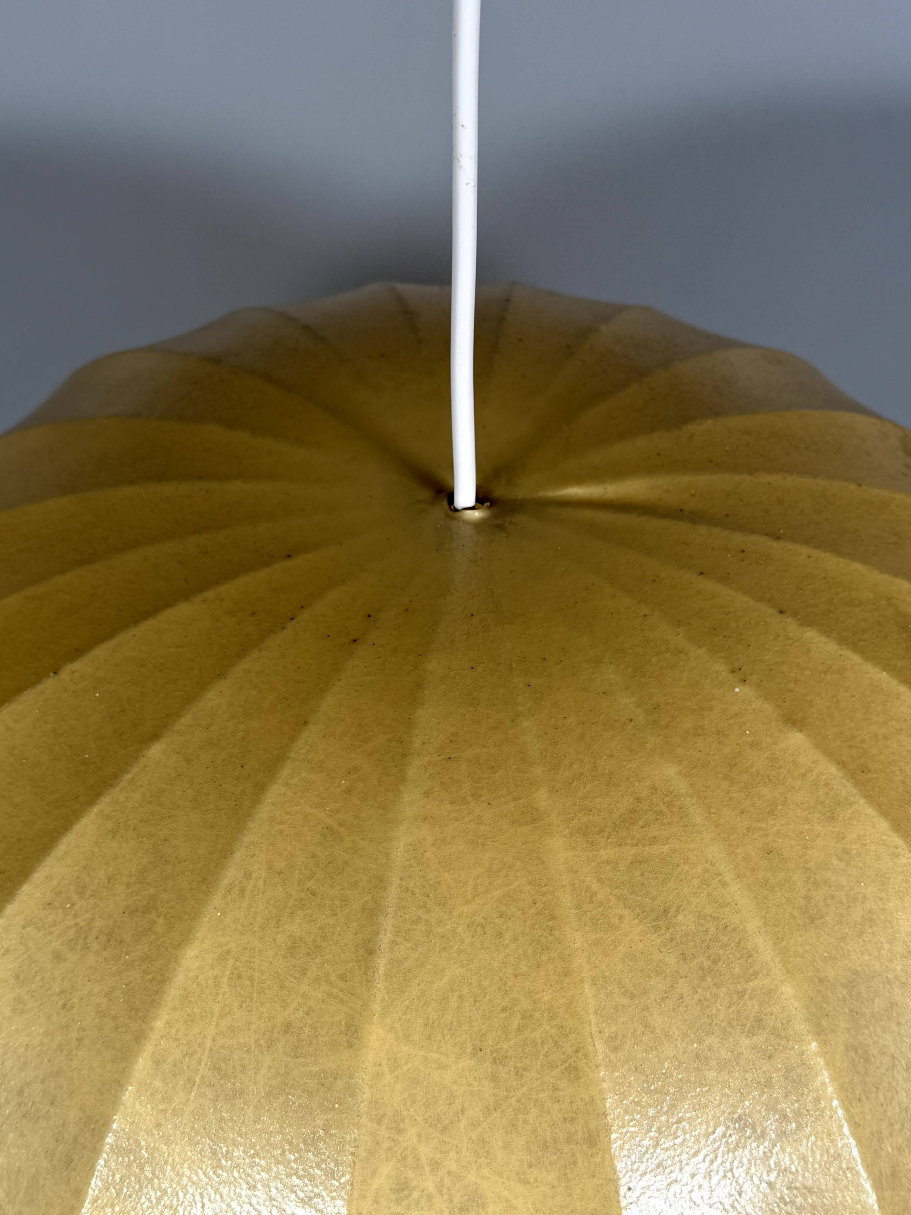 1960s 1970s Cocoon Ceiling Lamp Globe Lamp "Moon" by Goldkant Leuchten