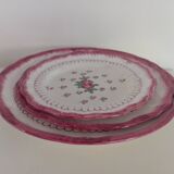 Trio of Longchamp plates/dishes 1930/40, country flowers