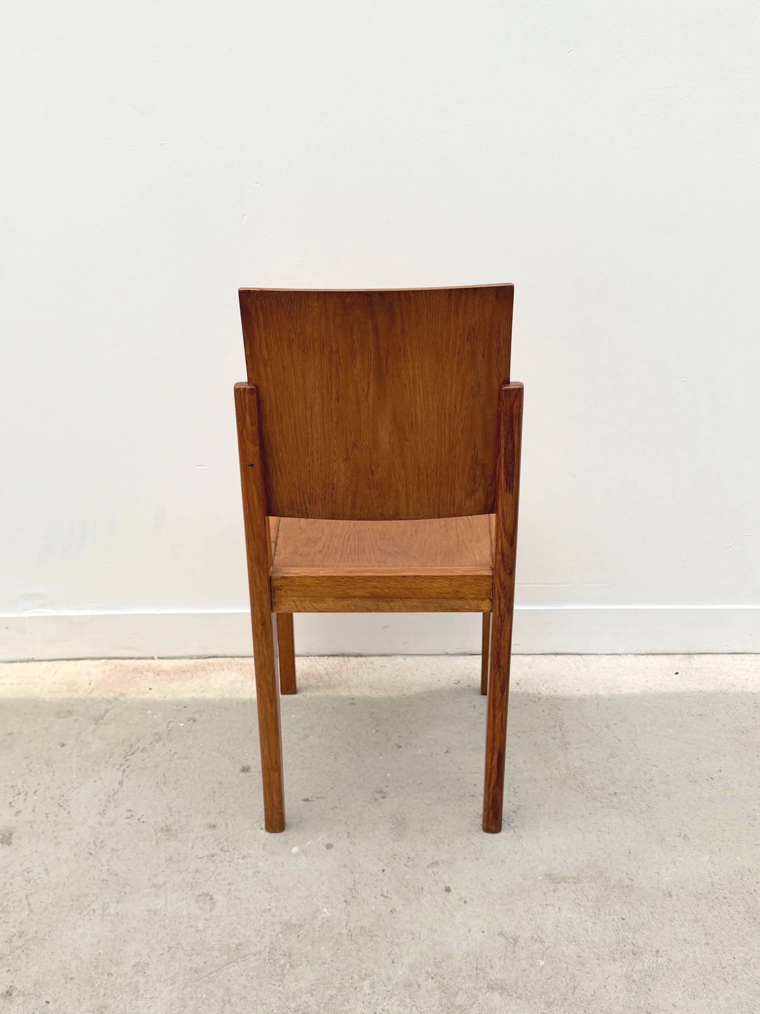 Wooden chair, France 1950