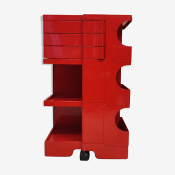Red Boby storage trolley by Joe Colombo for Bieffeplast