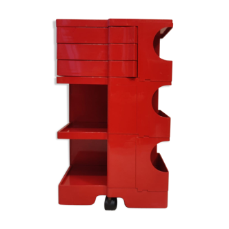 Red Boby storage trolley by Joe Colombo for Bieffeplast