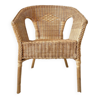 Vintage rattan armchair