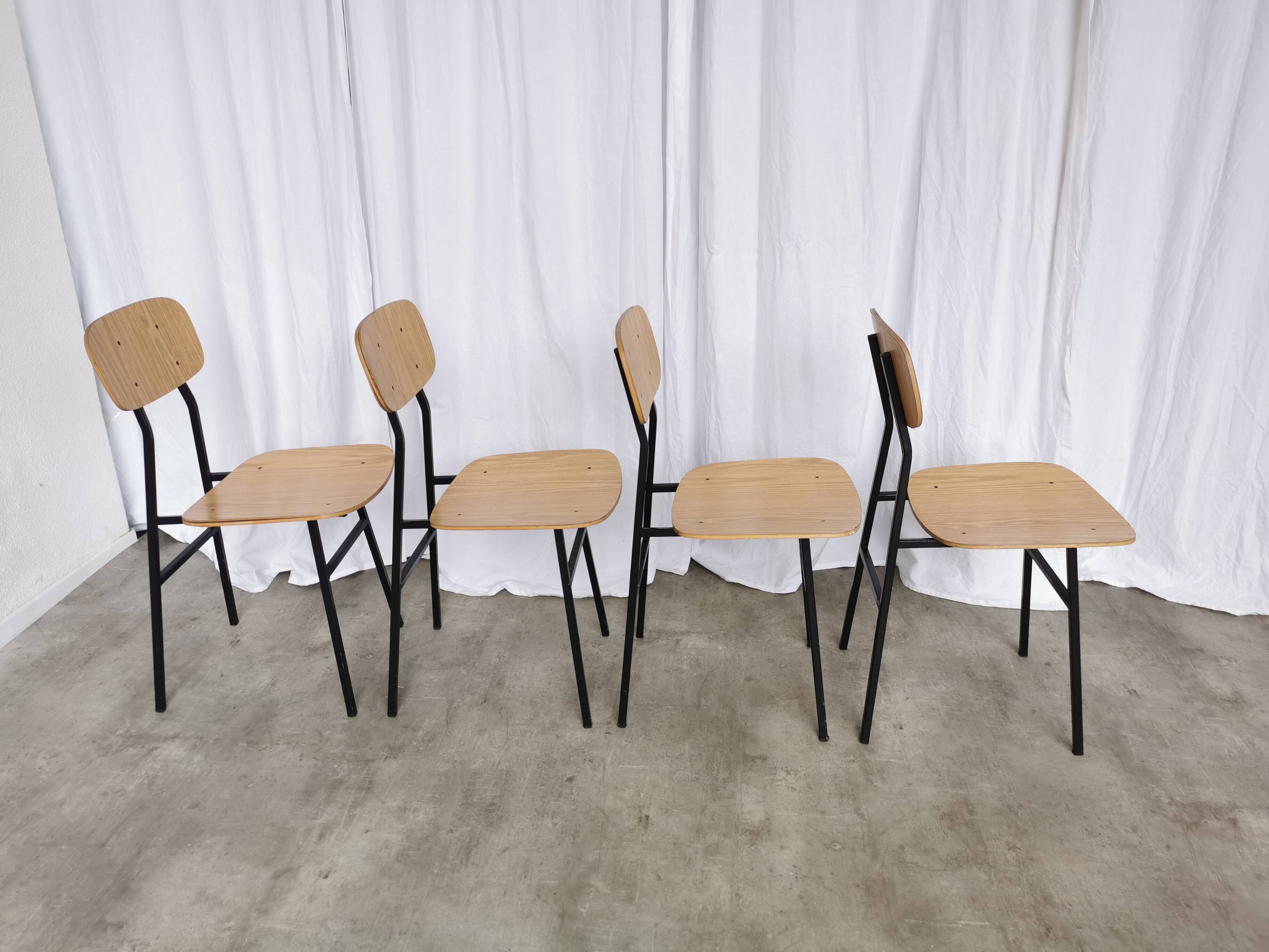 Mid-Century Modern School Chairs - STOL Kamnik - Set of 4