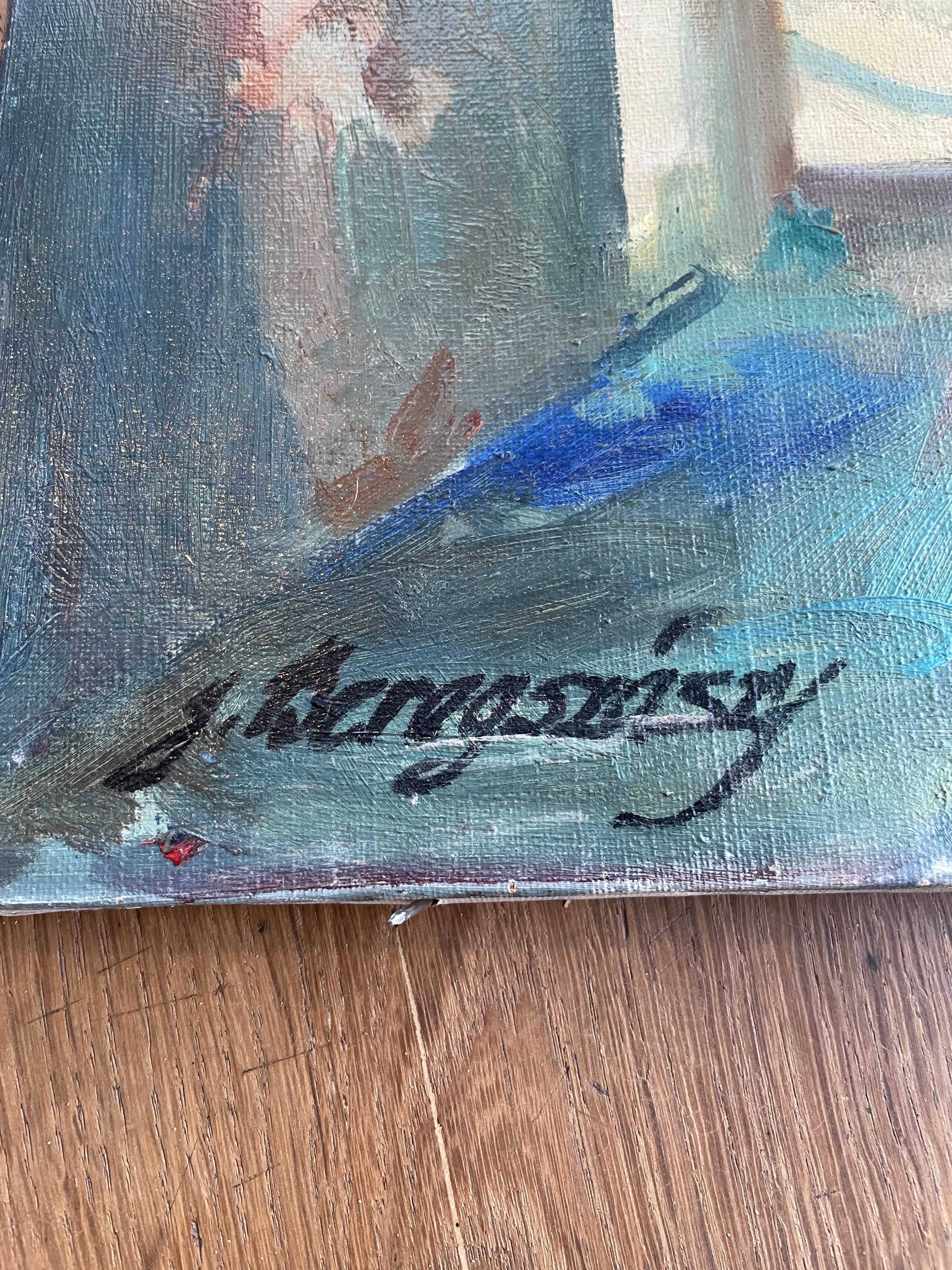 Canvas oil landscape alley 60x80cm