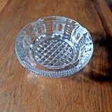 Ancien cendrier en cristal taillé Décor Art Déco Vintage Années 40/50