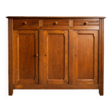 Grand Parisian buffet with 3 doors – solid oak – An elegant and sturdy rarity