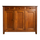 Grand Parisian buffet with 3 doors – solid oak – An elegant and sturdy rarity