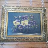 Old table with flowers